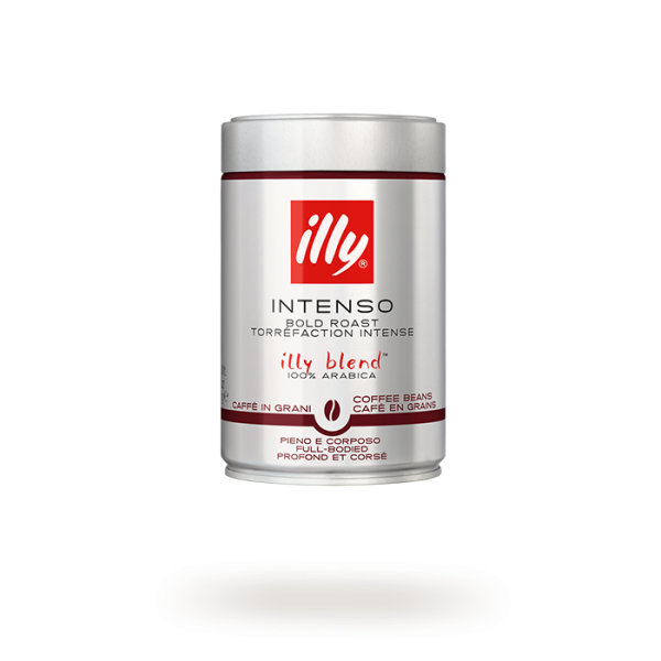 Lata Café Illy en Grano Intenso, 250 gr