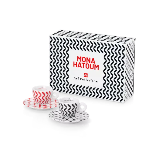 Juego de 2 Tazas de Espresso: Illy Art Collection de Mona Hatoum