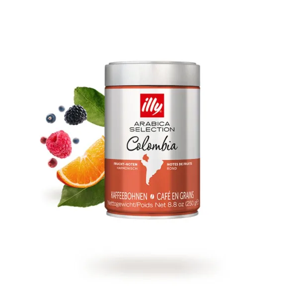 Lata Café Illy en Grano Colombia 250 g