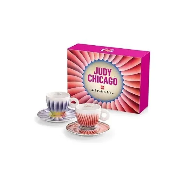 Juego de 2 Tazas de Cappuccino: Illy Art Collection de Judy Chicago